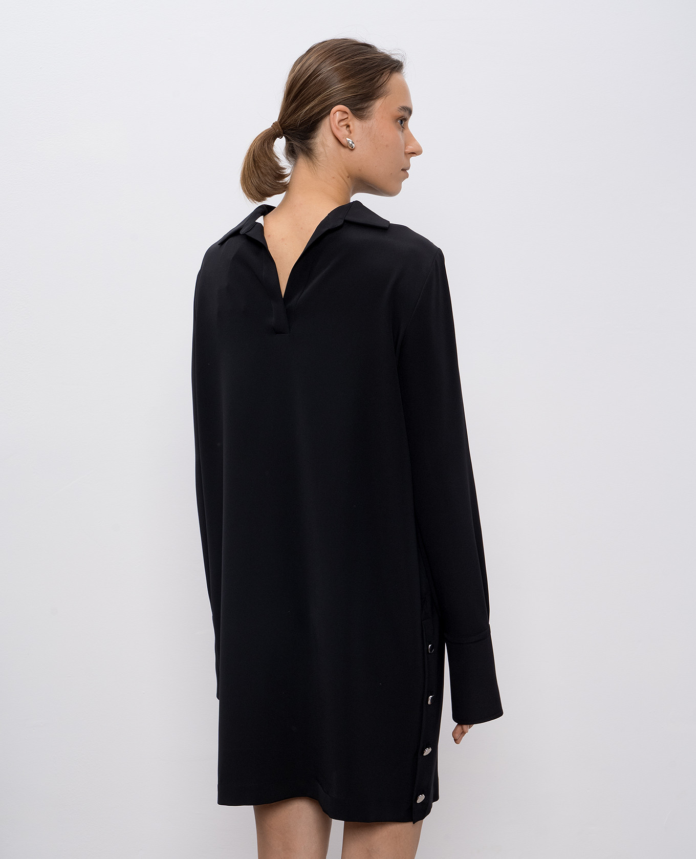 Black LEGUME silk dress Max Mara Sportmax 4