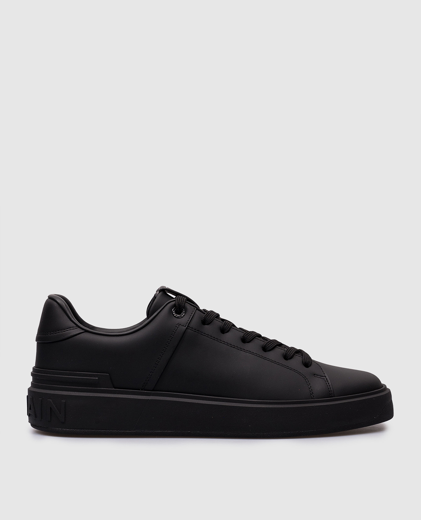

Black leather sneakers with a logo patch Balmain