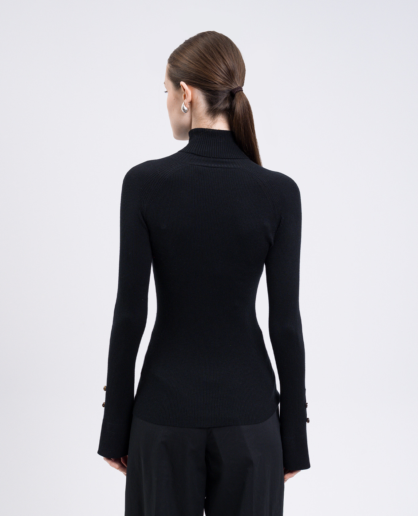 Belle black silk and cashmere turtleneck PROENZA SCHOULER 4