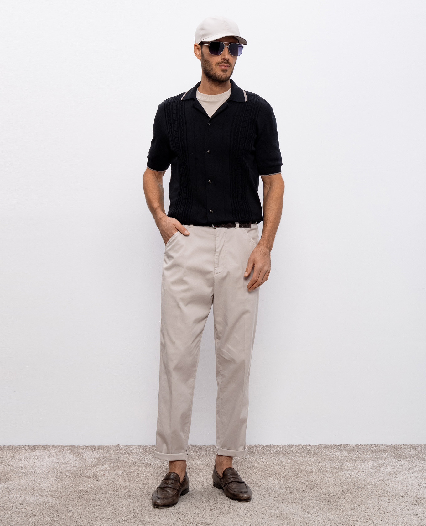 Black shirt with geometric pattern Brunello Cucinelli 2