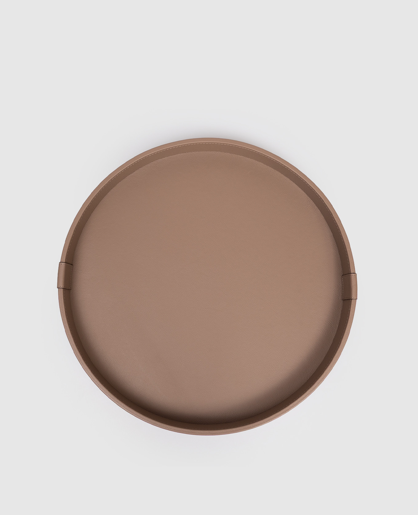 Brown leather tray with logo Brunello Cucinelli