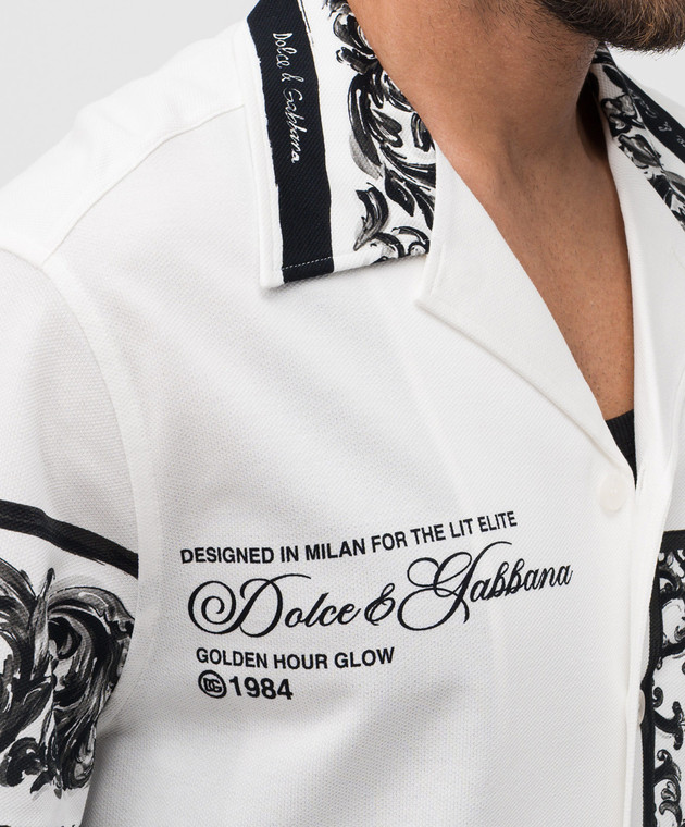 Dolce&Gabbana - White Hawaii shirt with Majolica print G5JH9TII7HN