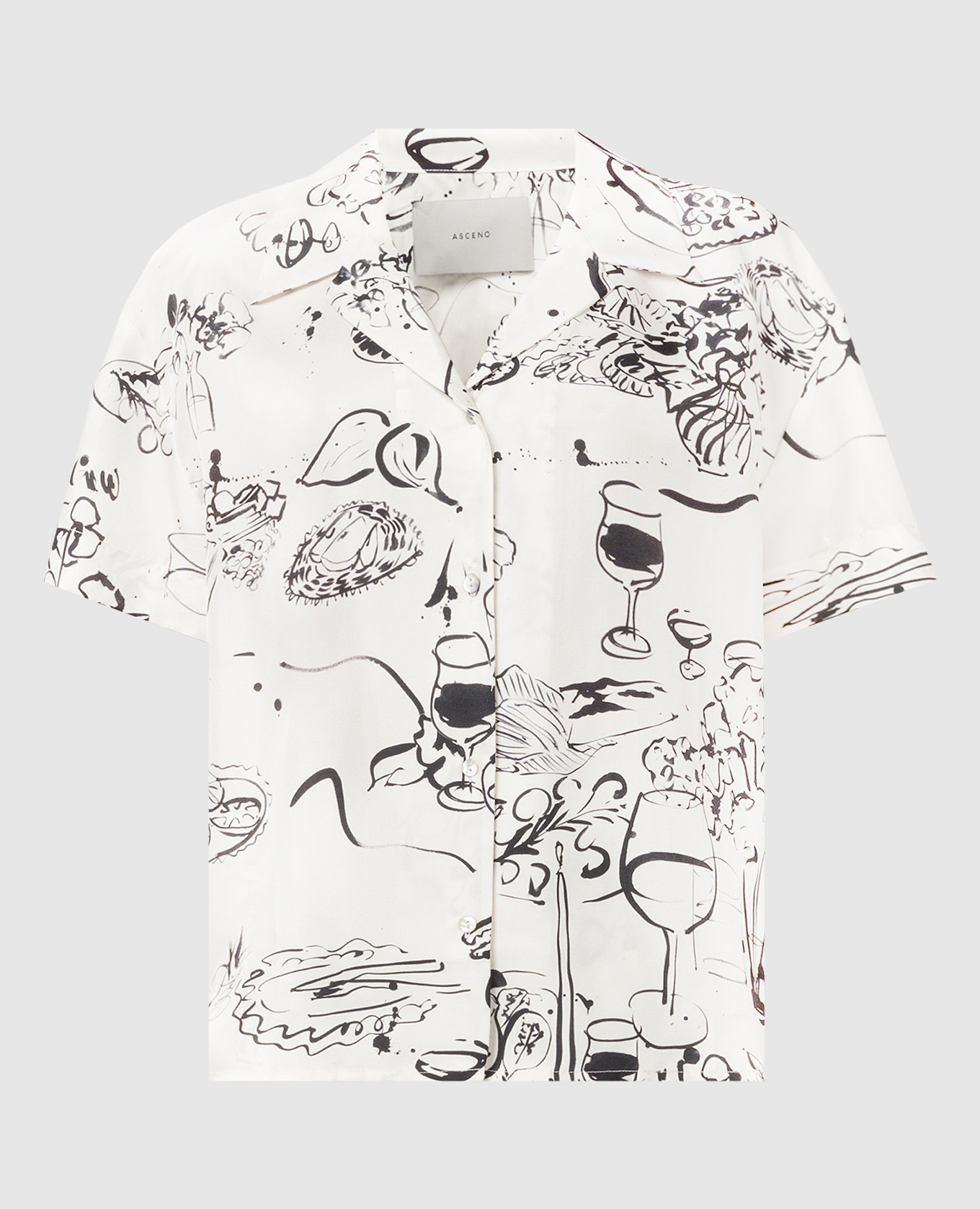 

White PRAGUE silk blouse Asceno