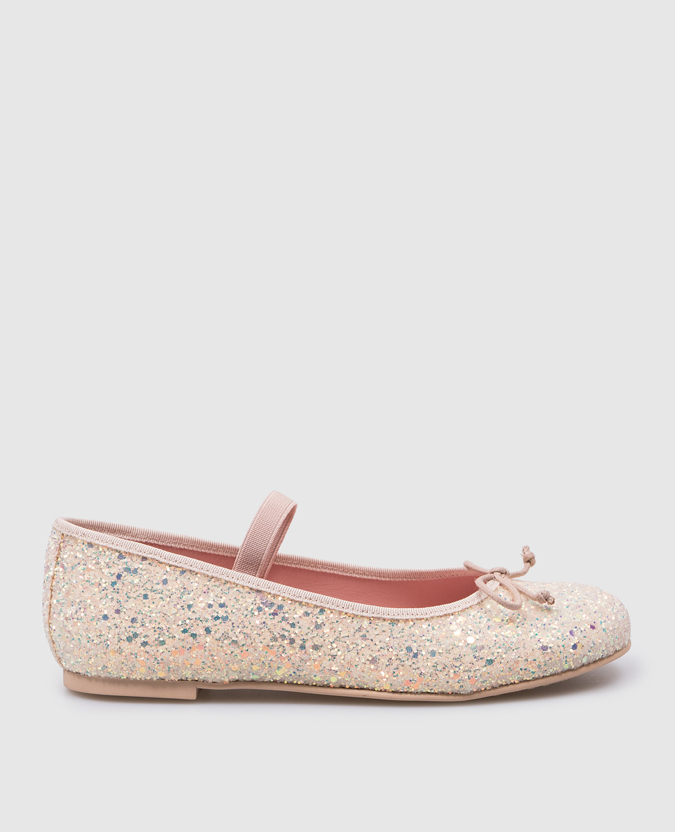 Children's beige ballet shoes hannah with glitter pretty ballerinas