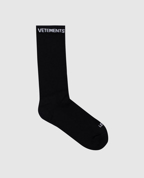 Vetements Calzini neri con motivo logo UA66SO100Bw
