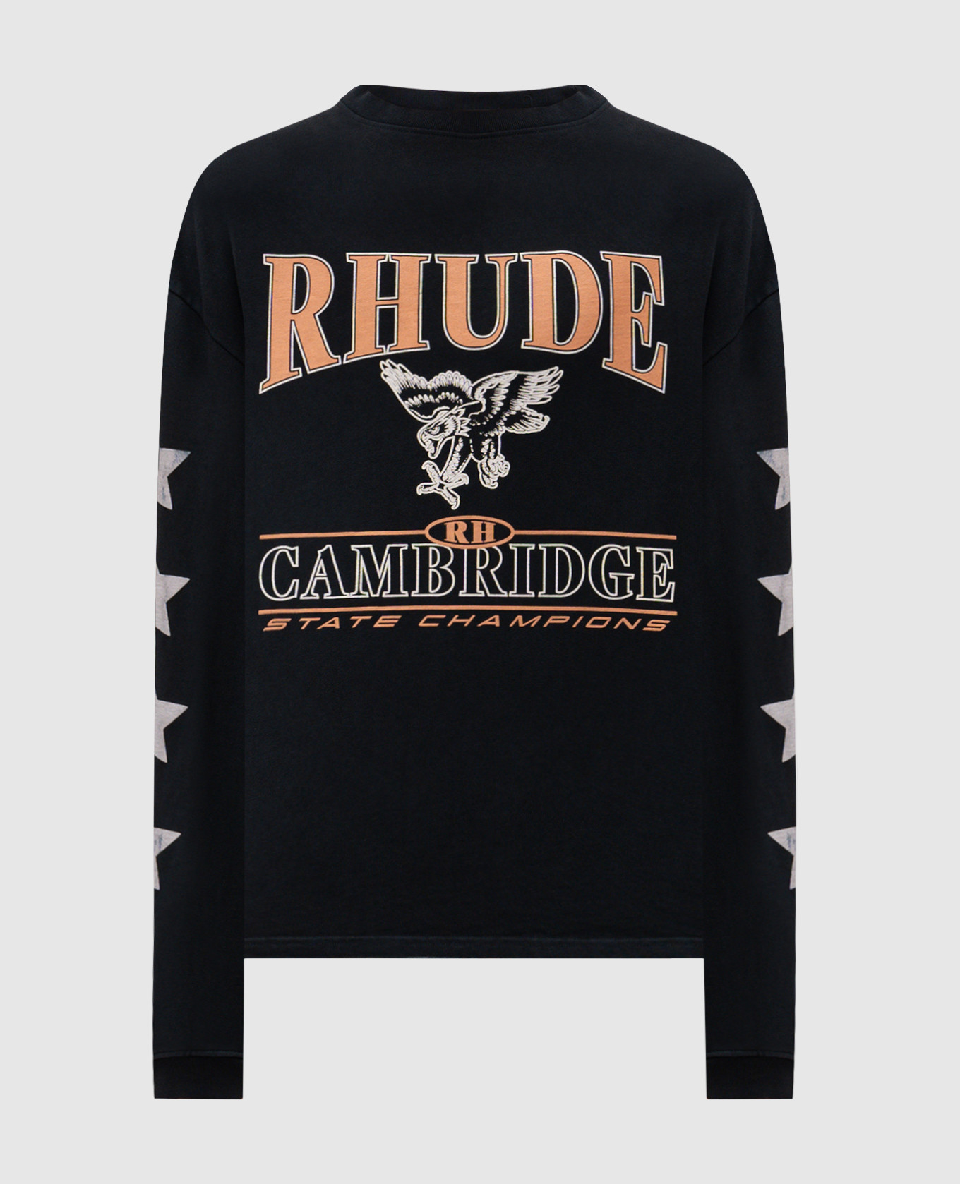 Black Cambridge sweatshirt with logo print Rhude