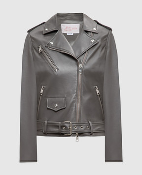 Babe Pay Pls Gray leather jacket CHIODOPELLE