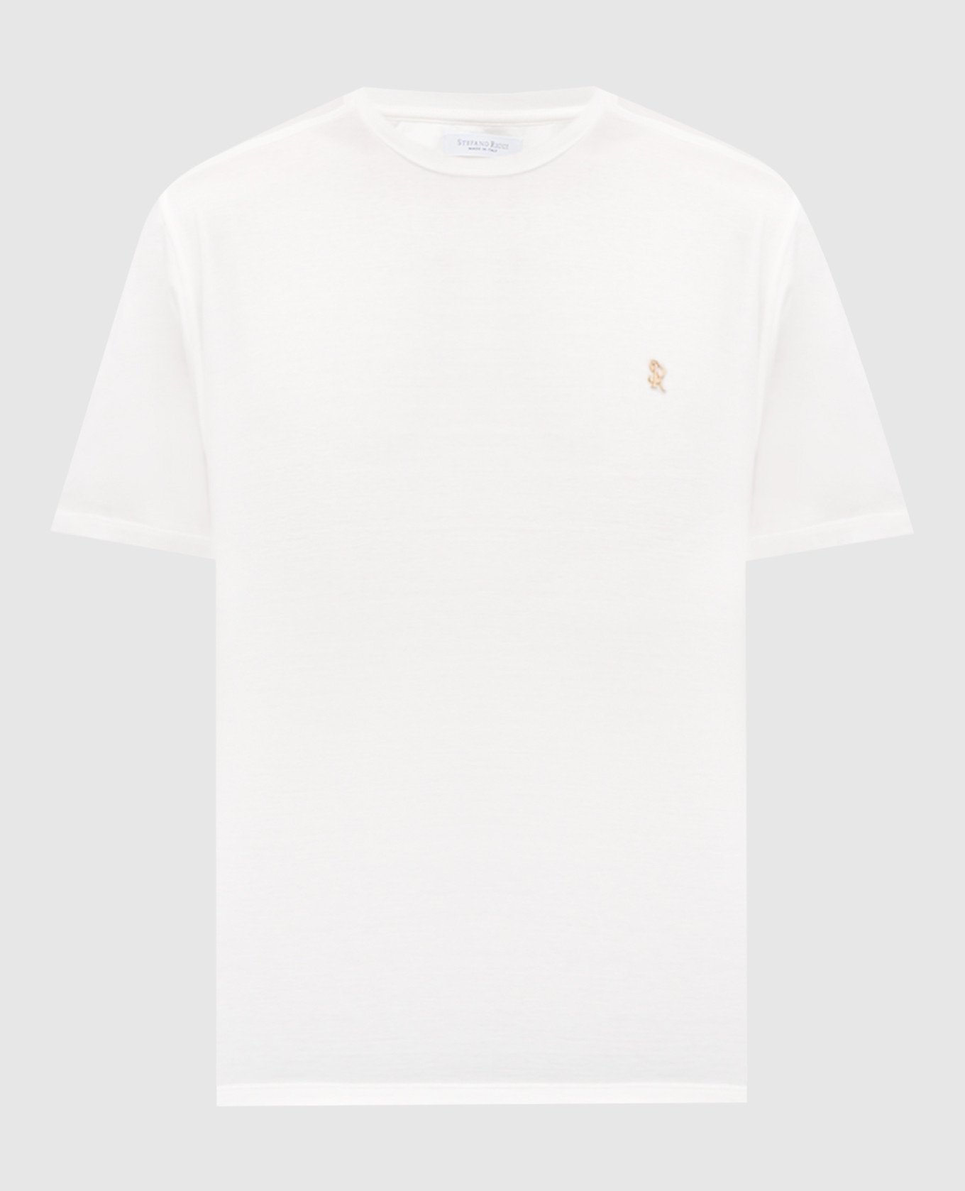 

White T-shirt with monogram logo Stefano Ricci