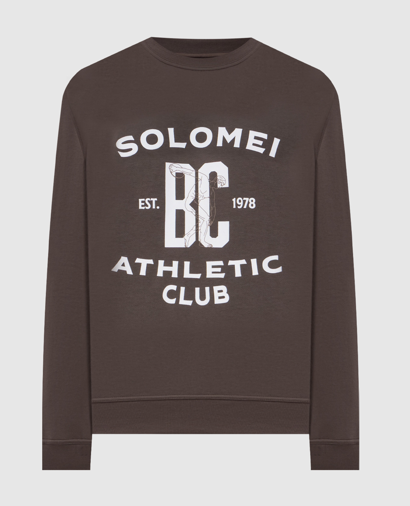 Brown sweatshirt with print Brunello Cucinelli
