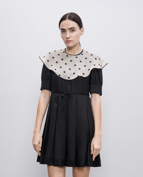 Valentino Black pleated silk dress 6B3VAET090G