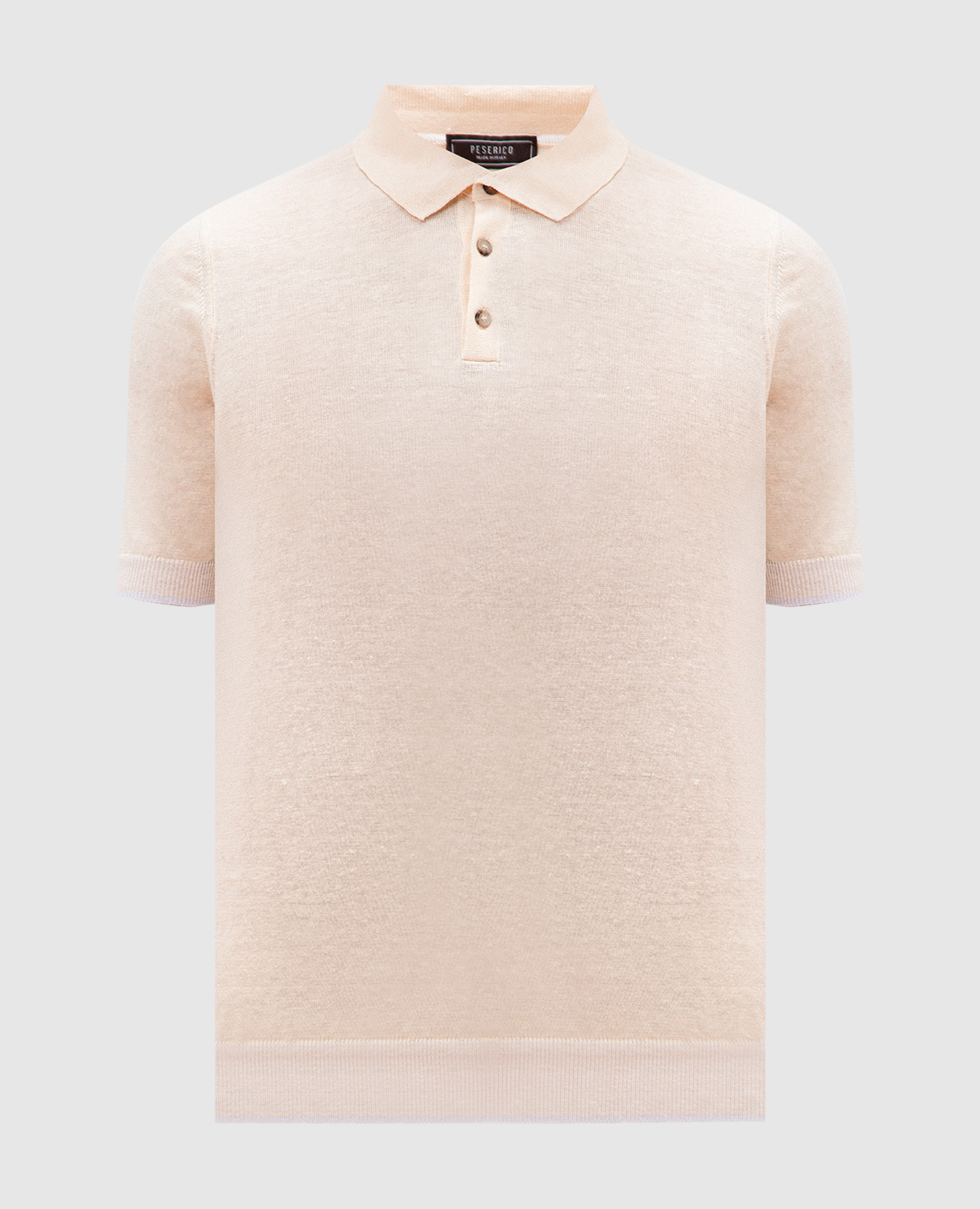 

Beige polo with linen Peserico