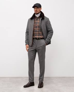 Cashmere&Whiskey Gray cashmere jacket 12000865306P797