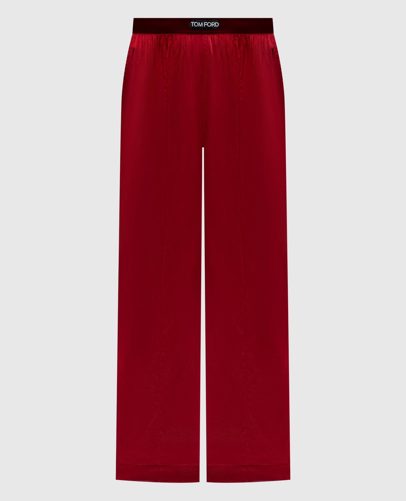 パンツ TOM FORD PANTS (PAW397FAX881) Tom Ford - Red silk pants with logo PAW397FAX881 - shop with