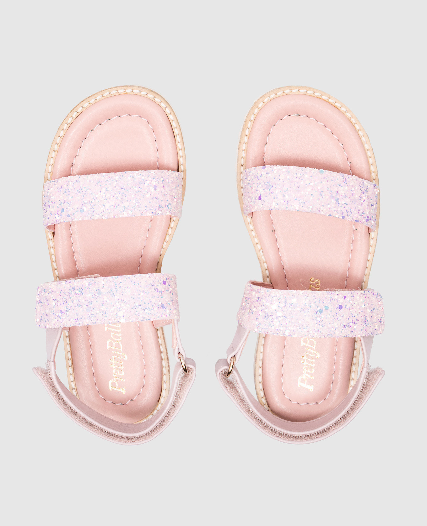 Children's pink combination sandals Esti with glitter Pretty Ballerinas 4