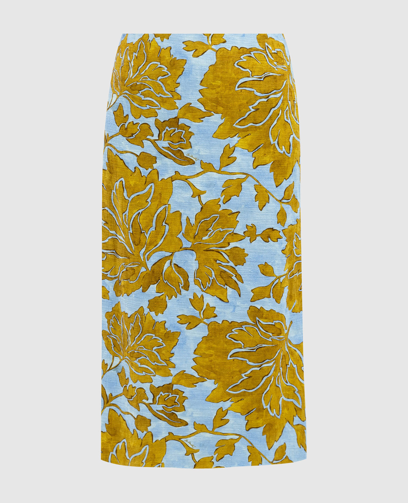 

Tangle Light Blue Floral Midi Skirt La DoubleJ