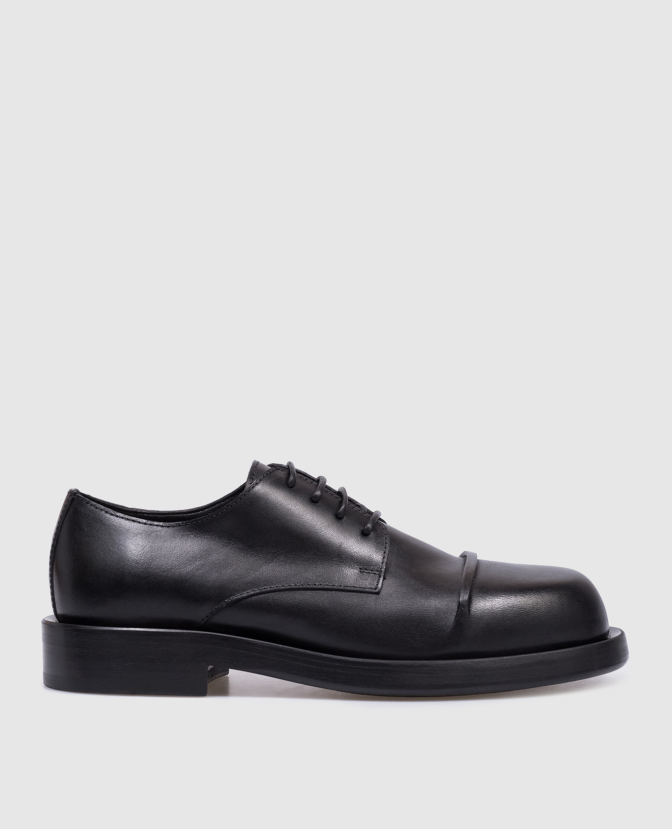 

Dex Pintuck Black Leather Derby Ann Demeulemeester