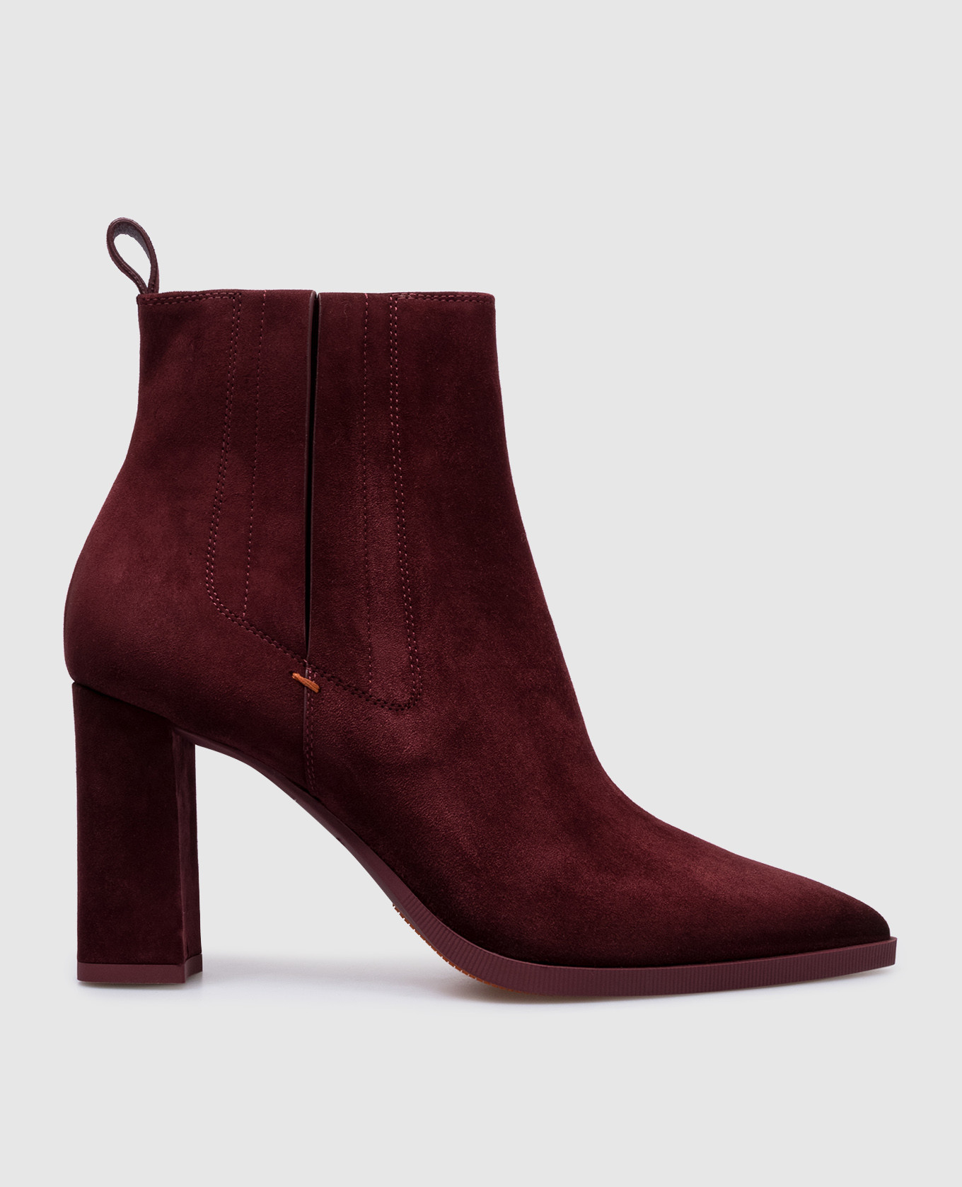 

Estellebt burgundy suede ankle boots Santoni, Бордовый