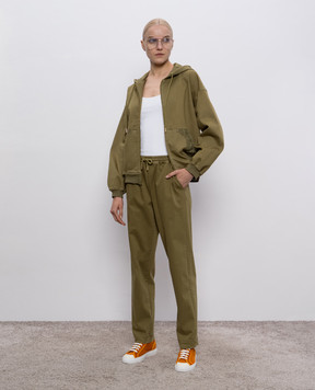 Twinset Green sports jacket with lace 251LL22BB