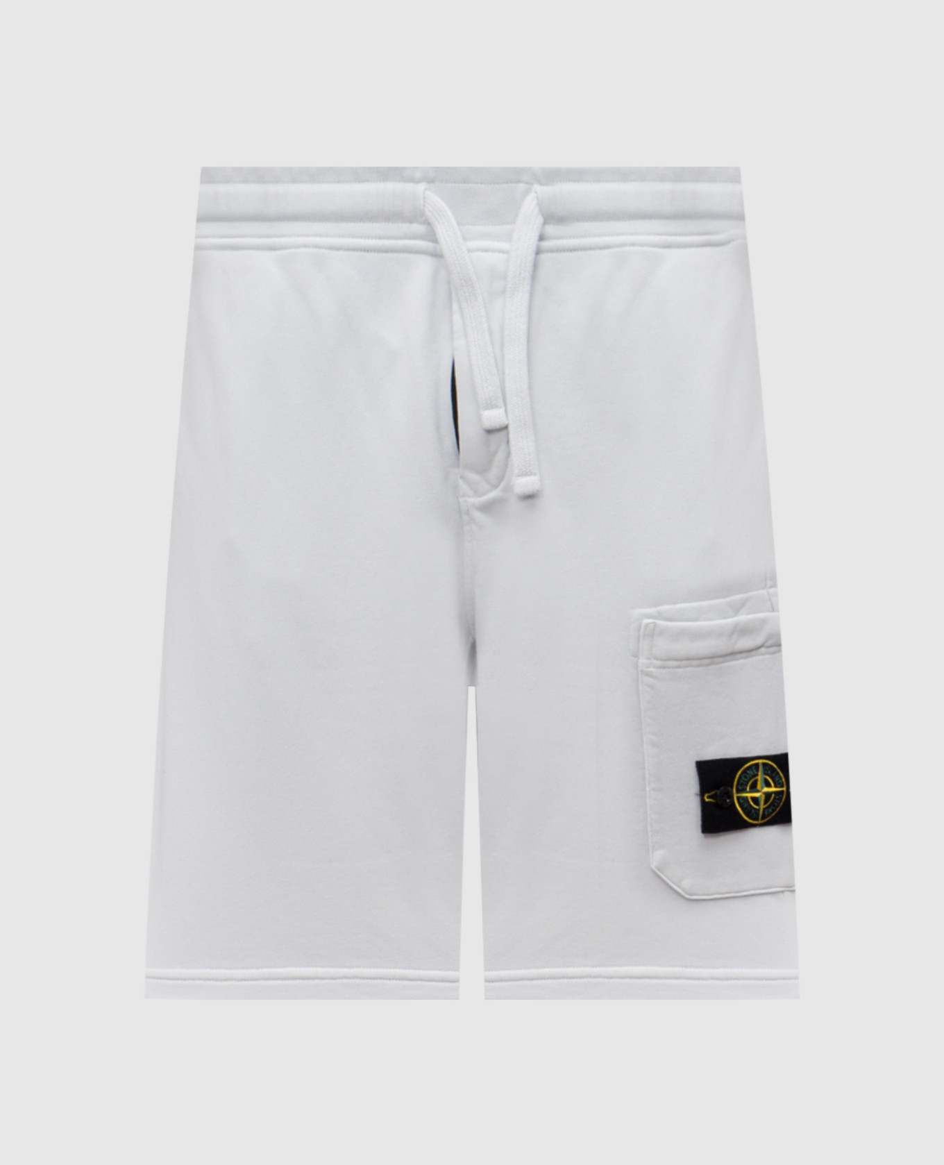 

Blue cargo shorts with logo patch Stone Island, Light blue