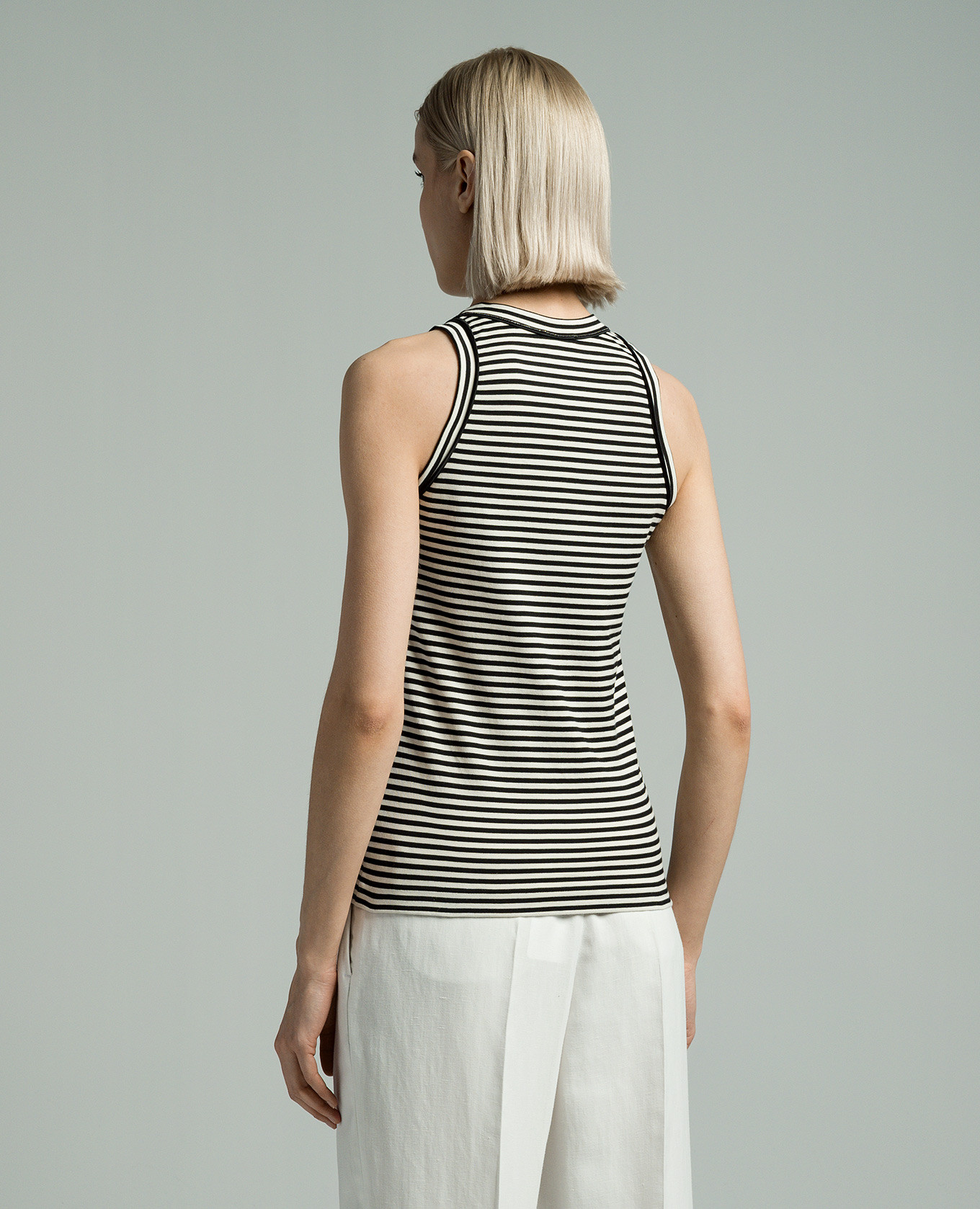 Striped top with monil chain Brunello Cucinelli 4