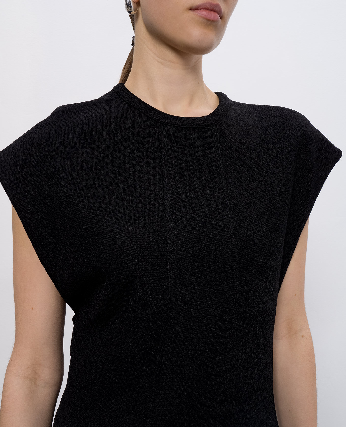 Black midi dress Jil Sander 5