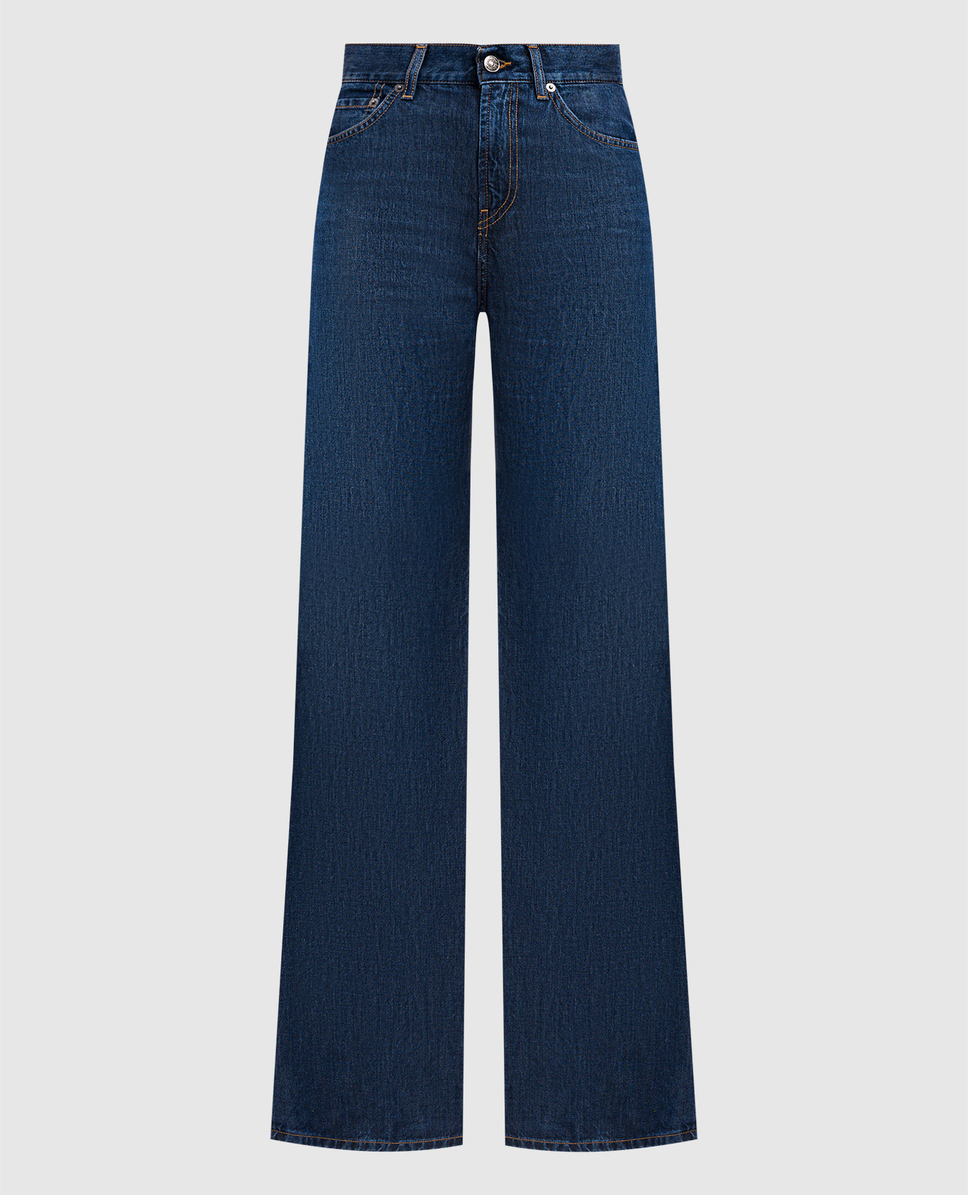 

Amber blue flared jeans with logo patch Dondup