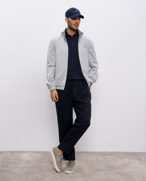 Brunello Cucinelli Blue linen pants M243DE1710