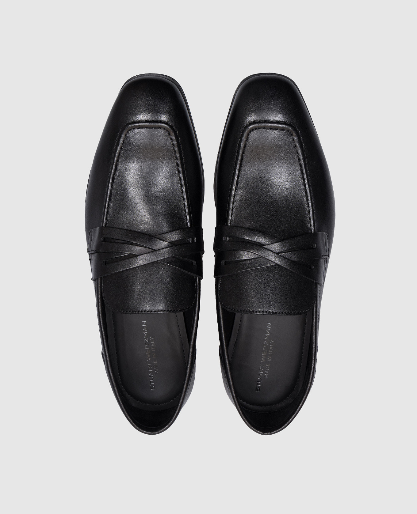 

Simon black leather loafers Stuart Weitzman