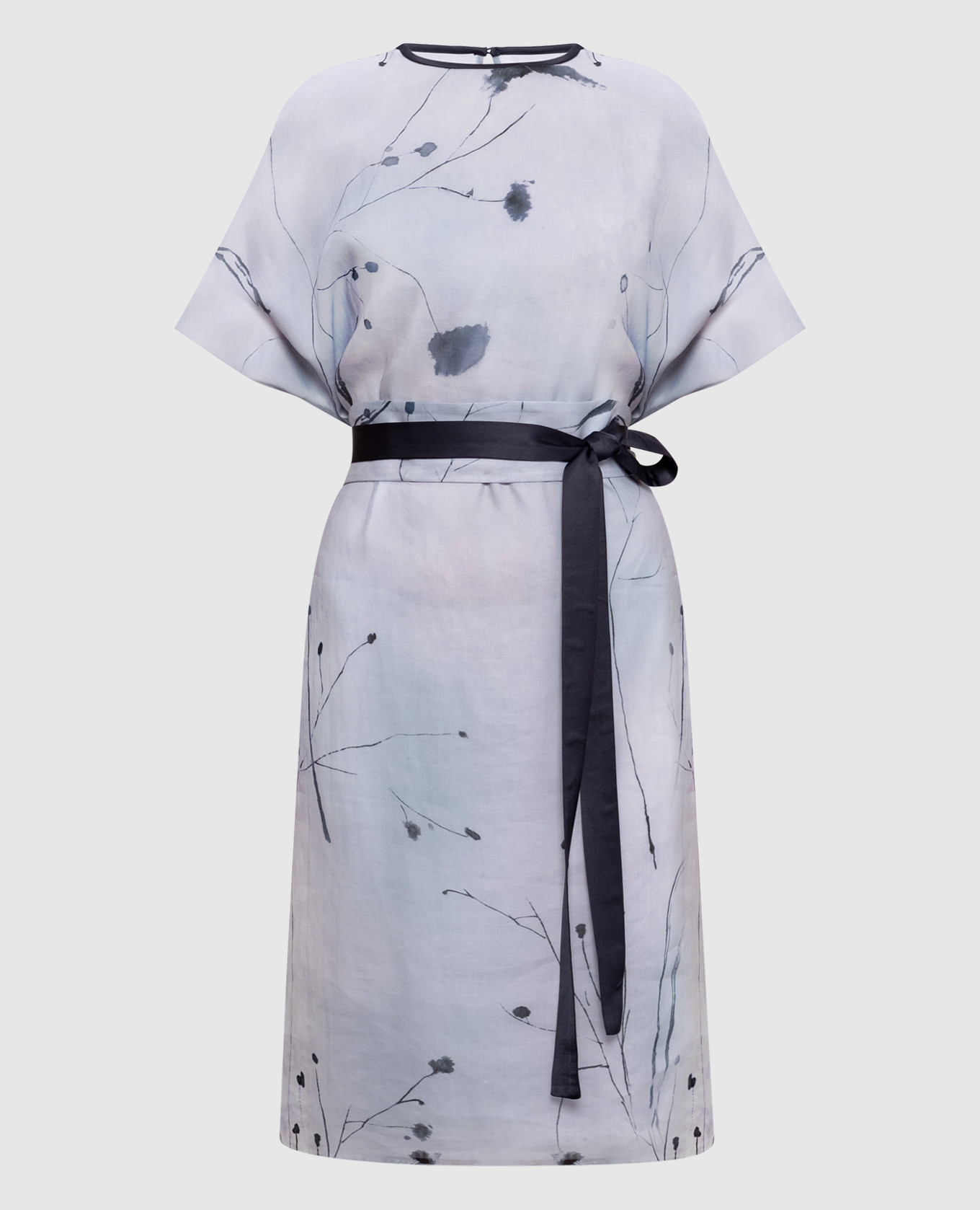 

Blue floral print midi dress Peserico, Light blue