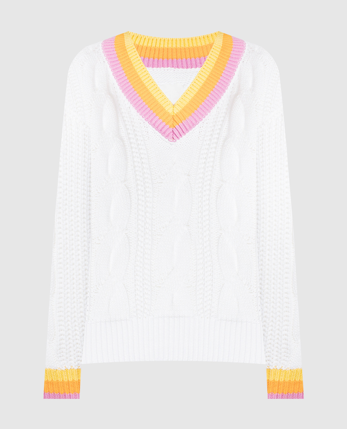 

White CABLE pullover with textured pattern Goldbergh