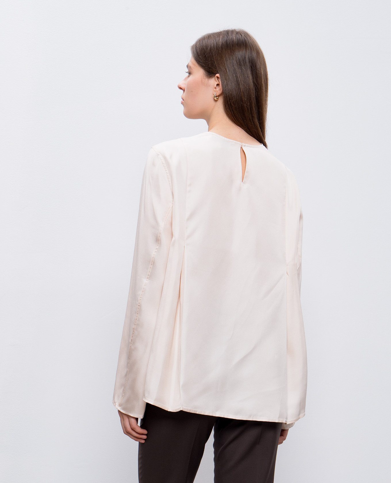 

ADALYN beige silk blouse Lou Lou Studio