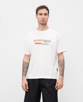 Palm Angels White T-shirt with print PMAA109F25JER005