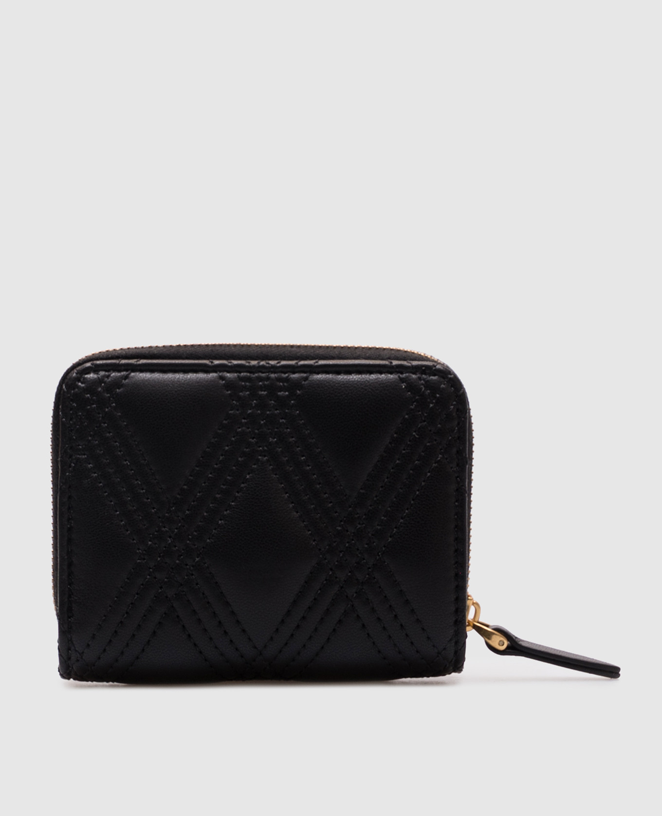 Black leather wallet QUILTIE Valentino 2