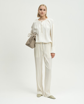 Helmut Lang White blouse with drapery O02HW505