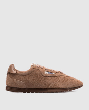 AUTRY Brown suede WINDSPIN sneakers with logo WSLWPB05