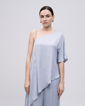 Peserico Blue asymmetric top with monil chain E0645301940