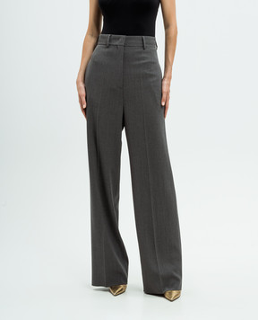 Valentino High rise gray wool trousers 5B3RB5Y07CU