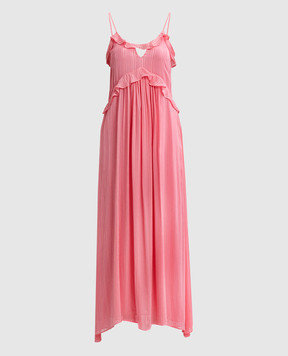 Twinset Pink midi dress with pattern 251TP2262
