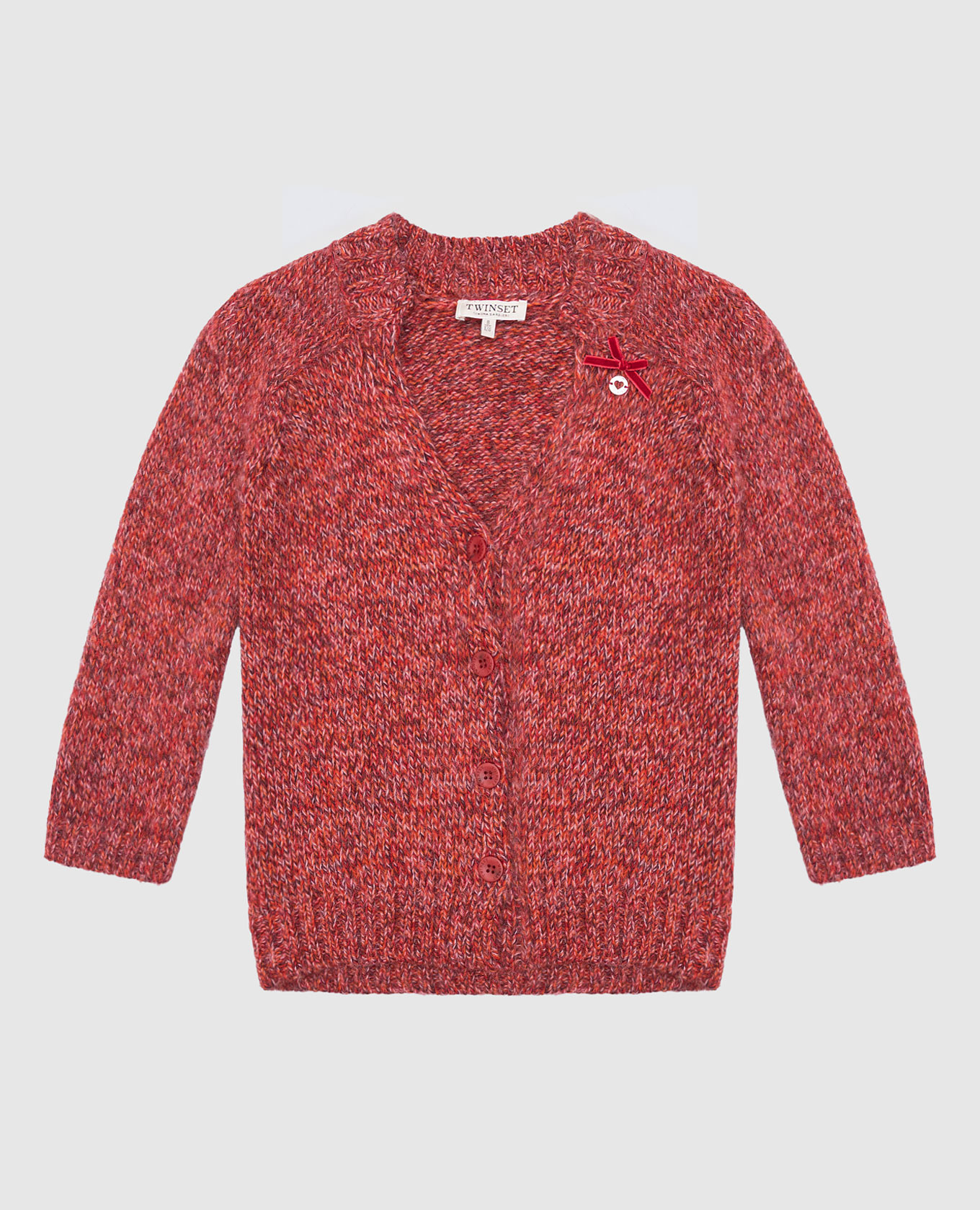 

Children's red cardigan with wool Twinset