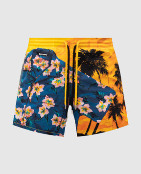 Palm Angels Logo print swim shorts PMFD019F25FAB001