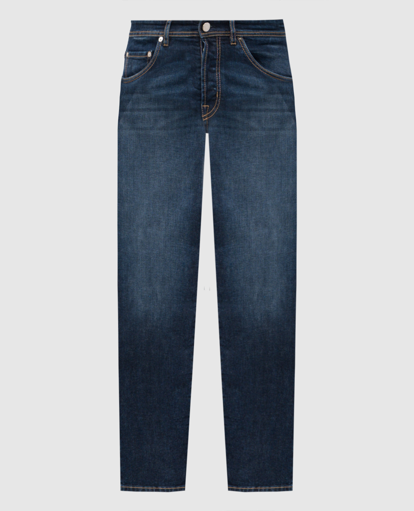 Blue distressed jeans with logo Peserico