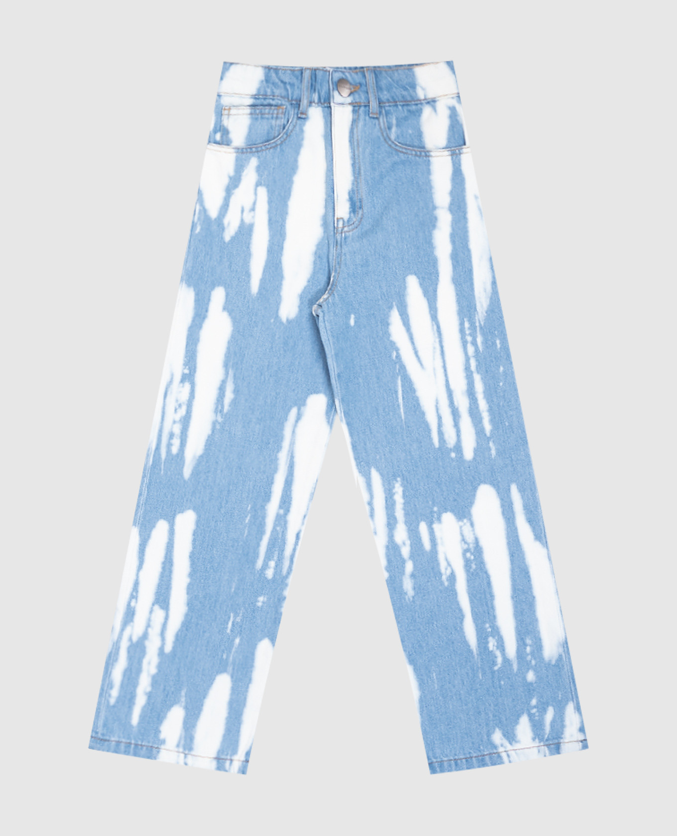

Children's blue jeans with a spot print Palm Angels, Light blue