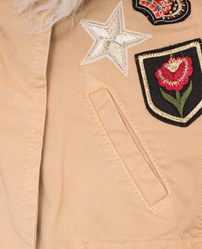 Ermanno Scervino Children's beige parka with stripes CP1428