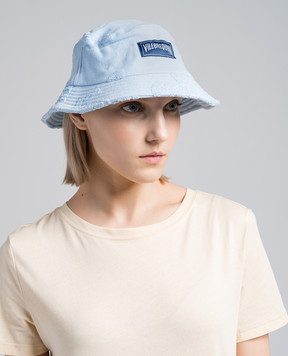 Vilebrequin Boheme blue panama with logo BOHU1201
