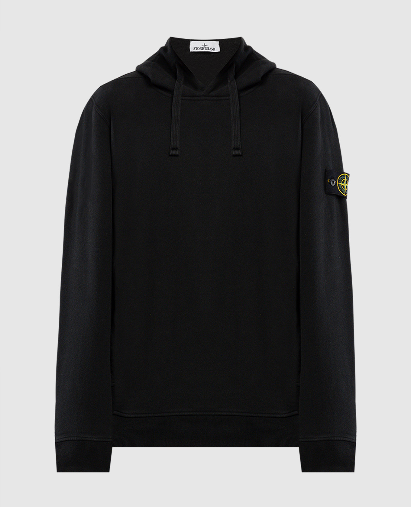 

Black hoodie with logo patch Stone Island