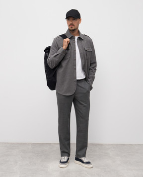Sease Gray wool pants PT037TN271