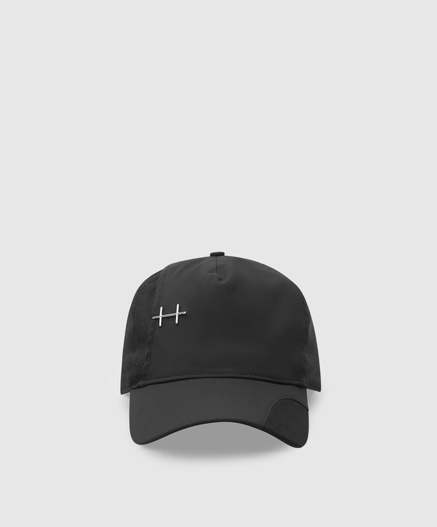 Heliot Emil - Black ENVELOP CAP with metal logo 16110 - shop with