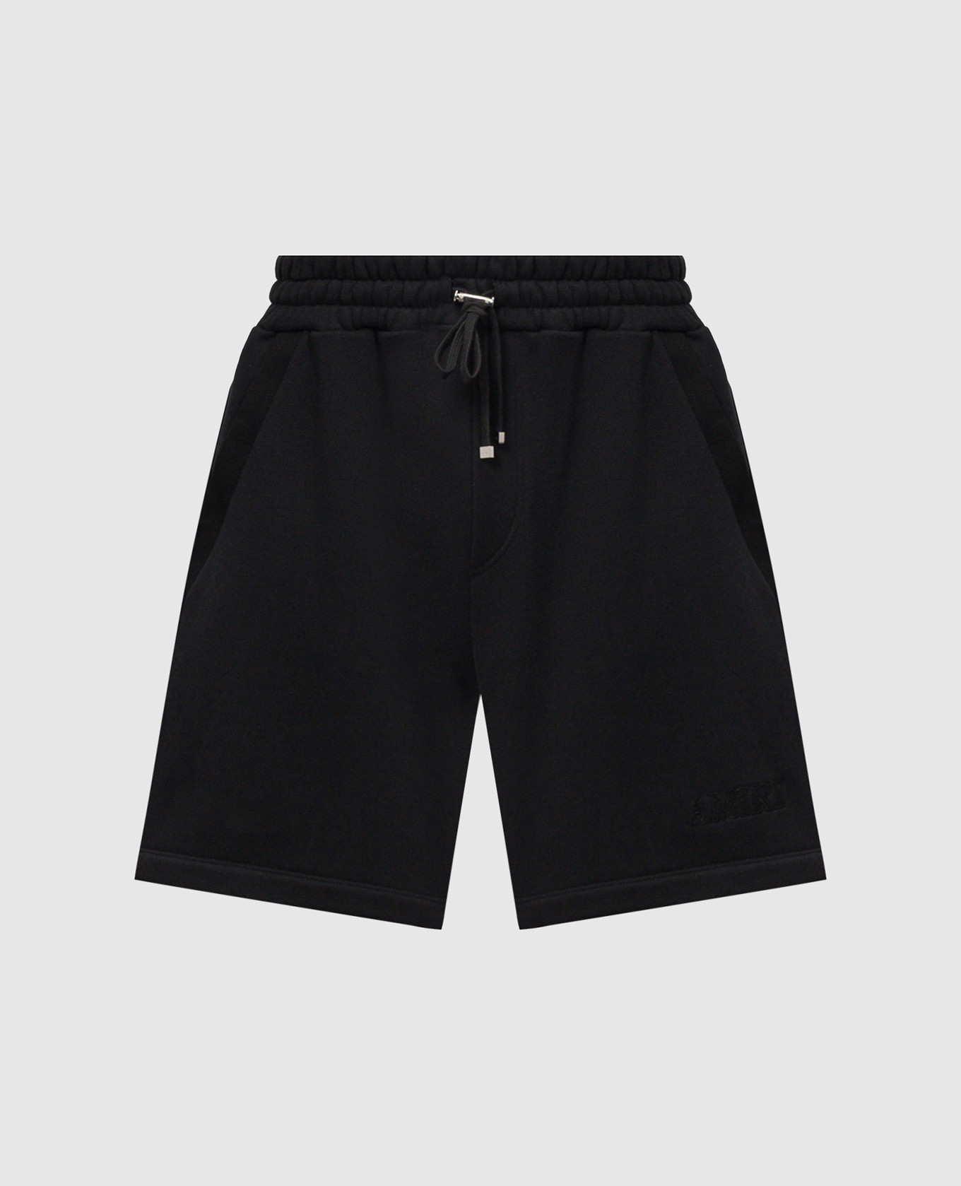 AMIRI Black SHOTGUN shorts with slits and logo