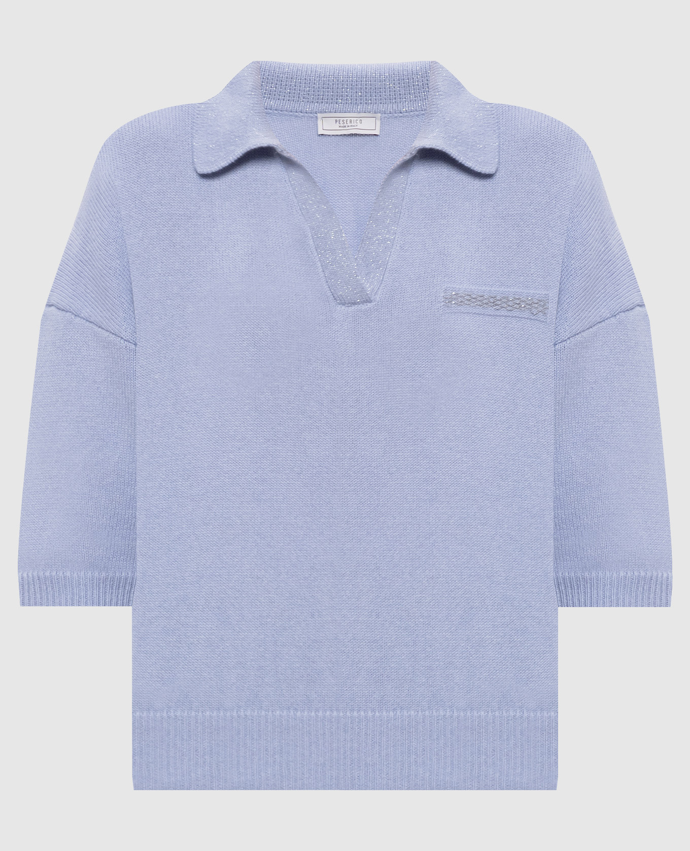 Blue wool, silk and cashmere top Peserico