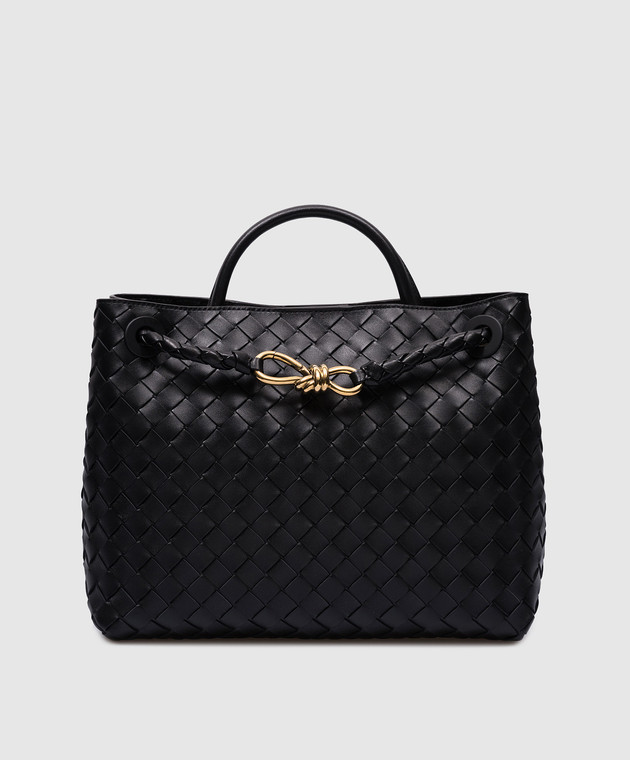 Bottega veneta black woven leather bag hotsell